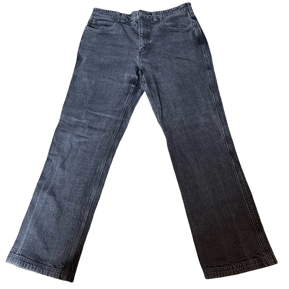 Duluth Trading Co Bootcut Jeans - wash wear black men size 36x32